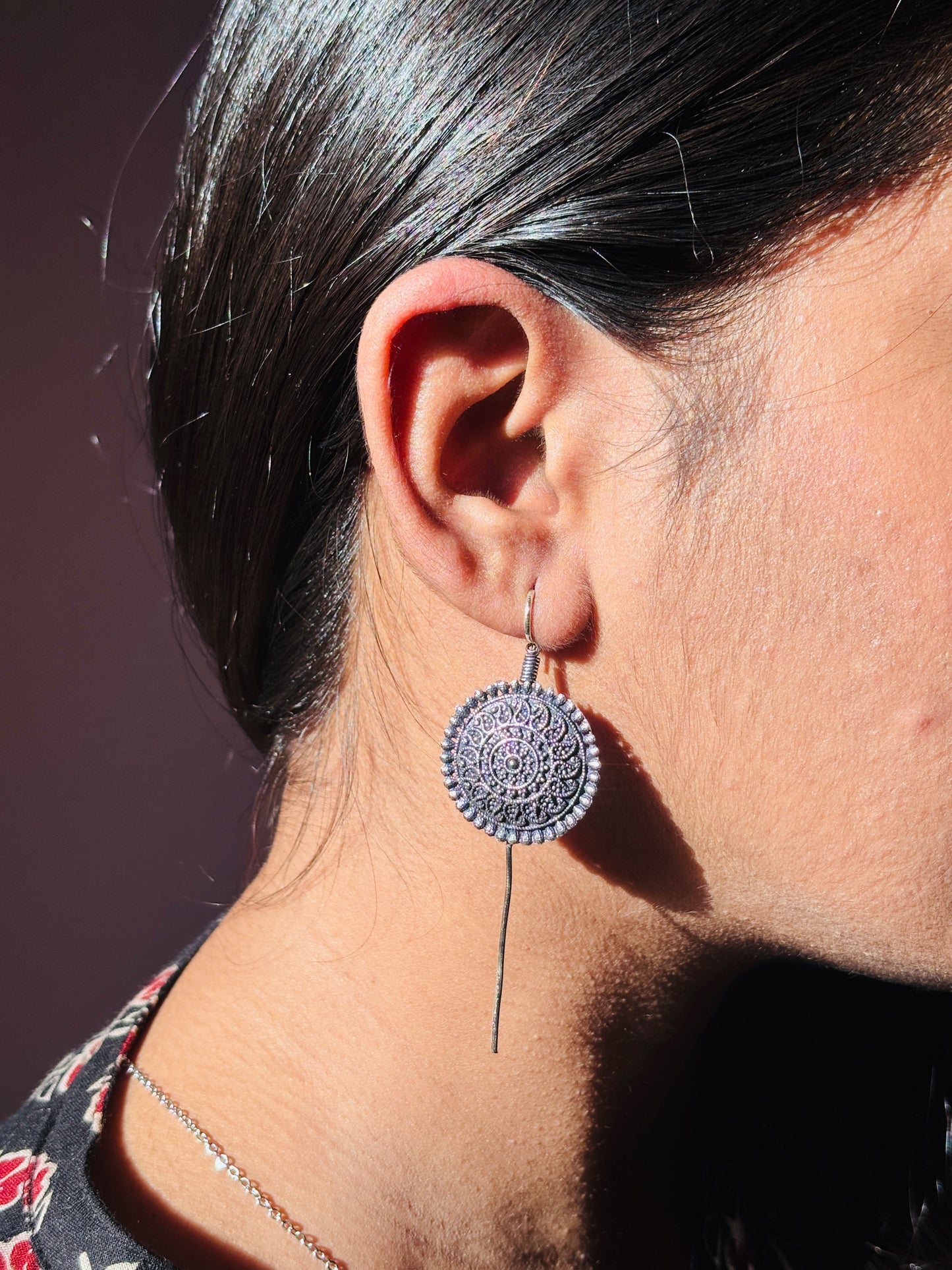 Mandala Charm Ear Cuff