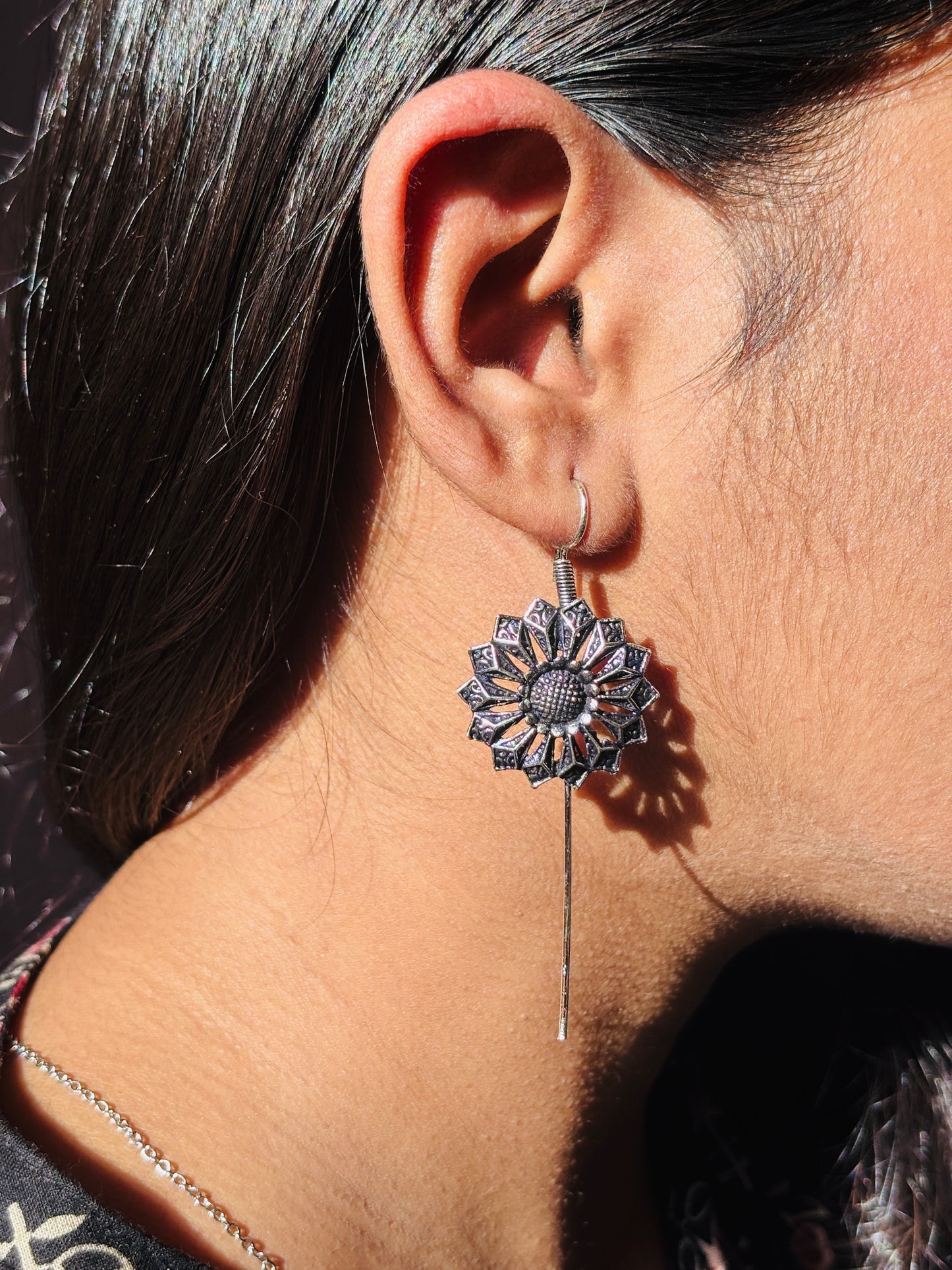 Sunflower ear cuff