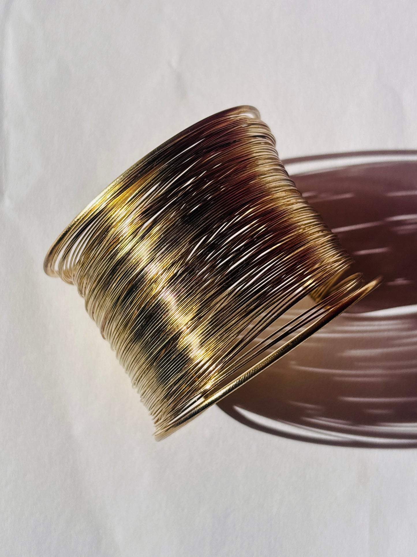 Golden Metallic Flow Wrap Bangles