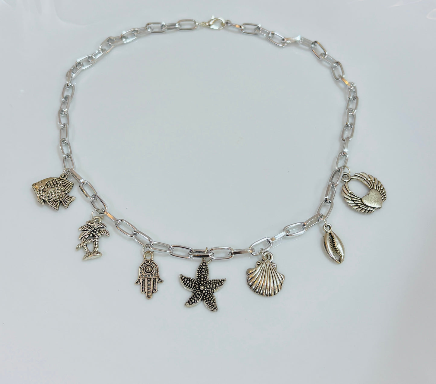 Beach charms necklace