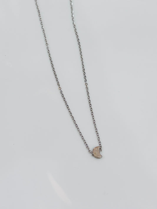 Half moon pendant with chain