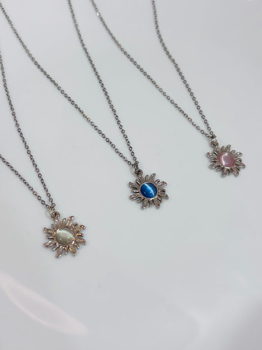 Sun pendant with chain