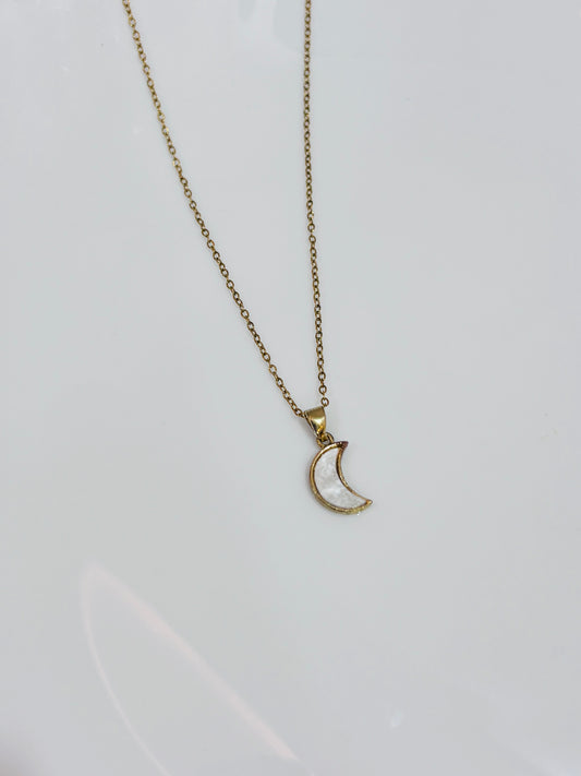 Moon pendant with chain