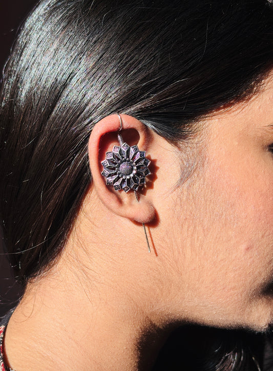 Sunflower ear cuff