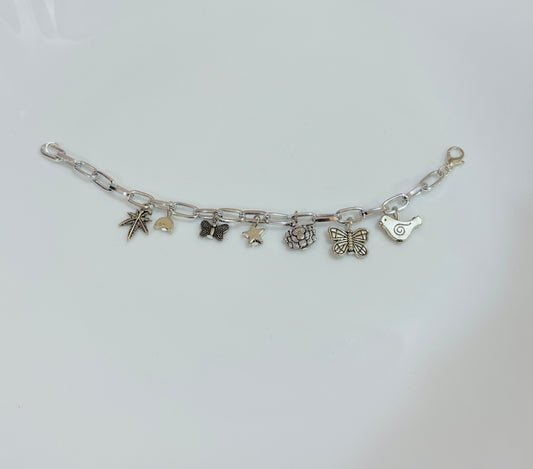 Nature silver bracelet