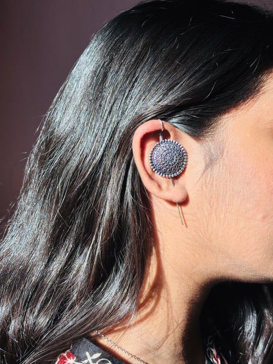 Mandala Charm Ear Cuff
