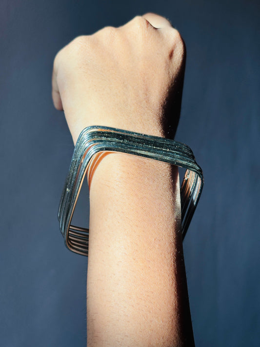 Square Elegance Bangles