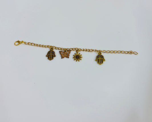 Golden charms bracelet