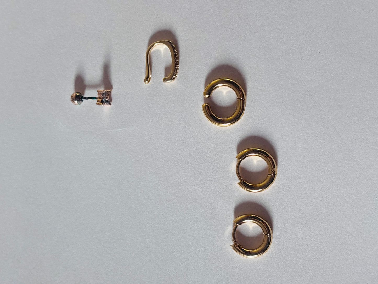 Earrings with earcuff combo