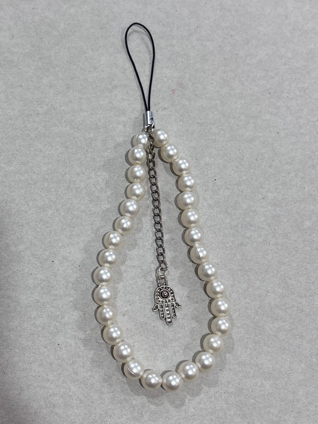 Pearl with charm chain